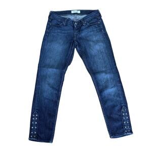 VINTAGE Habitual Low-Rise Skinny Straight Studded Ankle Jean Design Pockets 25